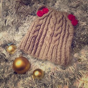 Handmade cute cat ears with bow hat